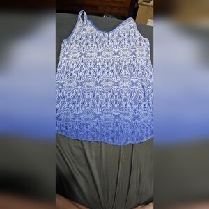 Blue Patterned Women's Top